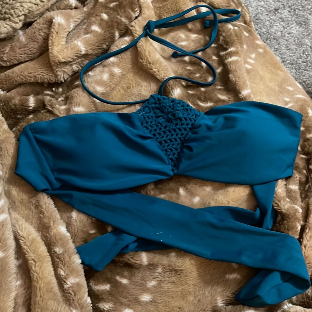 Dark teal bikini top